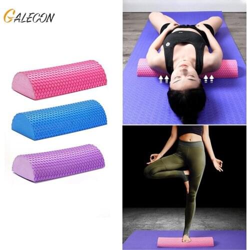 EVA 30/45/60/90CM Semicircle Yoga Column Half Yoga Column Cushion for back Fitness Column Massage Column Relaxation Yoga Column