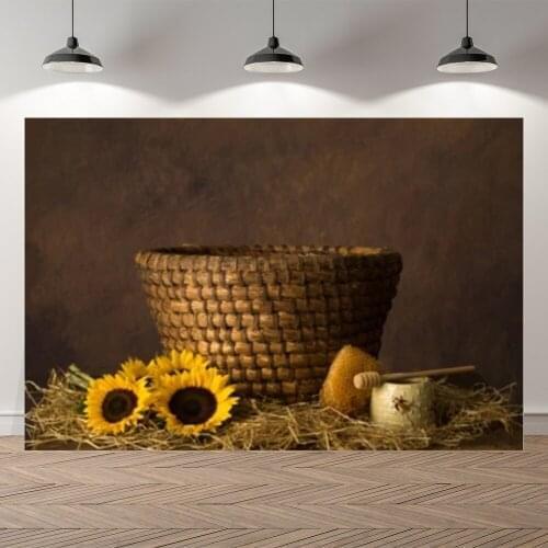 SeekPro Photo Backdrops New Born Baby Portrait Sun Flower Kids Party Poster Baby Birthday Photographic Backgrounds Photocall