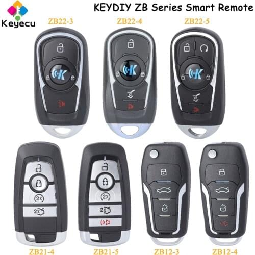 KEYECU KEYDIY for Buick Style for Ford Style ZB Series ZB22-3 ZB22-4 ZB22-5 ZB21-4/5 ZB12-3/4 KD Smart Remote Car Key for KD-X2