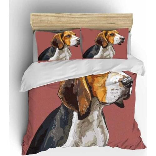 Cute Dog Bedding Set Cute Colorful Puppy Duvet Cover Cartoon Bed Cover For Kids Adults Pet Dog Home Textiles Queen 2/3pcs