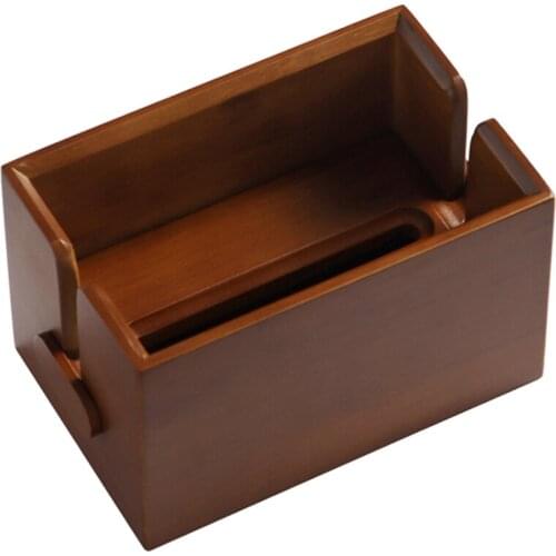 Kitchen Storage Organization Restaurant Bamboo Square Seat Type Sheet Paper Napkins Tissue Box