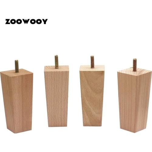 4pcs Square Tapered Angle Wood Legs Furniture Sofa Legs Bed Table Chair Replacement Feet Slope Feet,home furniture accessories