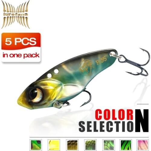 LUREFANS VIB R35/R40/R45 5 Pcs/Lot Sinking Lure 5/7.5/10g SHIZHAN Artificial Catfish Pike Bass Snakehead Bait Tackle Pesca