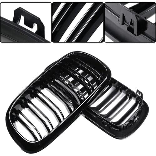 Mayitr 1pair Car Auto Sport Style Radiator Racing Grille Kidney Grill Black Glossy Fit For BMW X5 F15 2013-2018 Parts