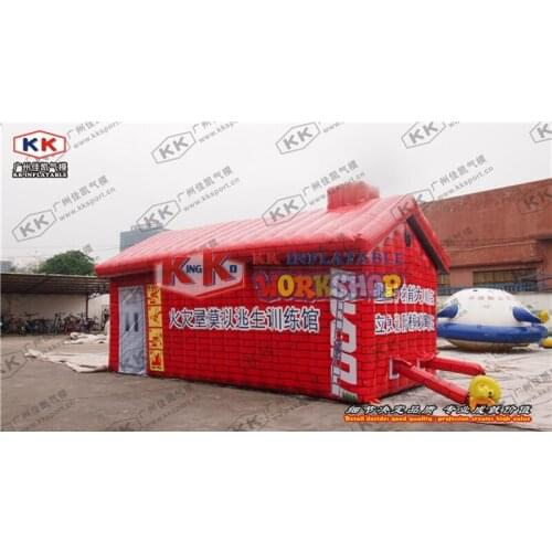 Inflatable tunnel obstacle course Fire escape route tent Smoke simulation obstacle experience