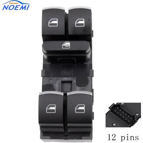 YAOPEI 6RD959857C 6RD 959 857C 18 pins New Power Window Control Switch For 2011 - 2013 VW POLO chrome Free Shipping