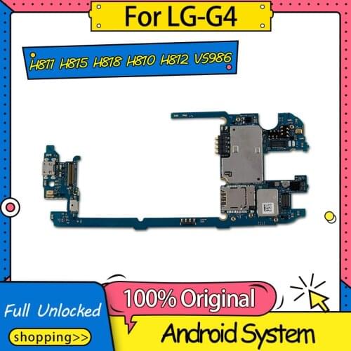 Original Unlocked For LG G4 Motherboard,32GB For LG G4 H811 H815 H818 H810 H812 Mainboard Logic Board With Chips,Free Shipping