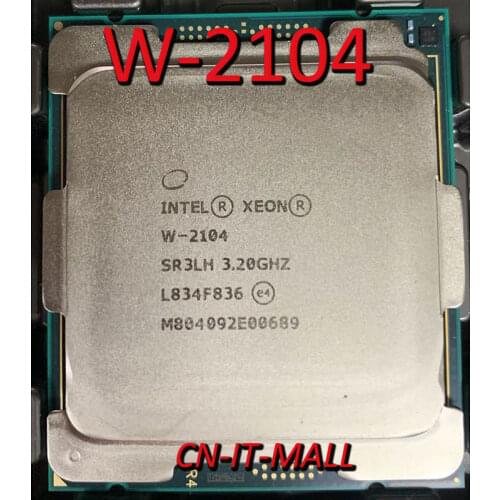 Pulled Xeon W2104 CPU 3.2GHz 4 Core 4 Threads LGA2066 Processor