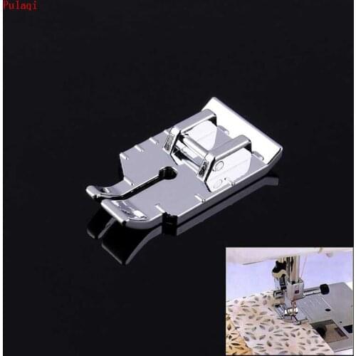 Pulaqi DIY 1PCS 1/4 Patchwork Stitching Presser Foot for Multi-function Household Sewing Machine Flap Sewing Parts Accessories