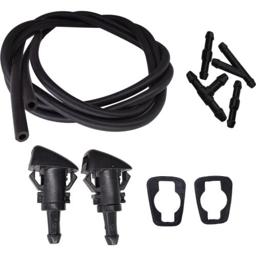 For Jeep Compass Patriot Grand Cherokee Car Windshield Washer Wiper Water Spray Nozzle Jet With Hose And Connector Kit
