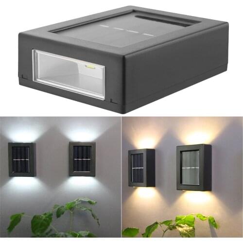 2Pcs Solar Light LED Sensor Lamp Outdoor Wall Lamp for Yard Path Garden Decoration Solar Landscape Lighting Waterproof