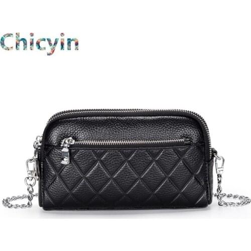 High Quality Woman Small Bag Clutch Bag Genuine Leather Crossbody Bag Trend Women Handbag Messenger Bag Phone Pocket Leisure Bag