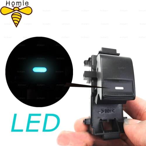 1 piece Single Window Switch Passenger For Toyota RAV4 Camry Corolla Cruiser Yaris Highlander Vios ice blue backlight X1 led
