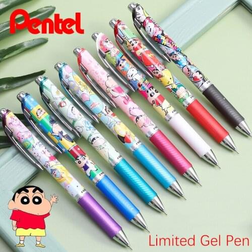 1pc Pentel Retractable Gel Pen Limited BLN75CS ENERGEL Quick Drying Black Ink 0.5mm Cute Student Stationery Supplies