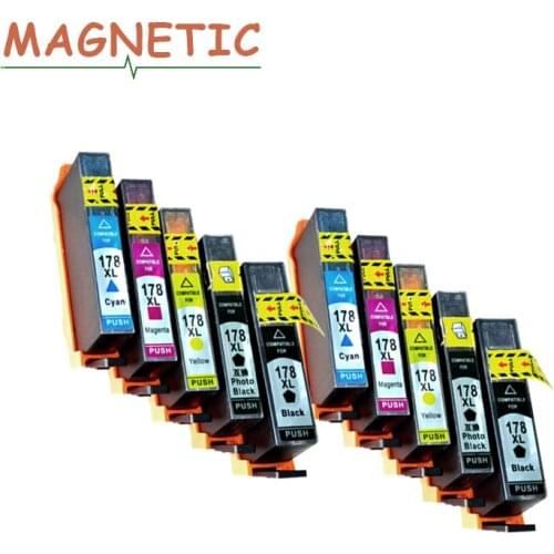 10x Magnetic Compatible Ink Cartridge For HP178 For HP DeskJet 3070A 3520 Officejet 4610 4620 4622 Photosmart 5510 6510 6520 178