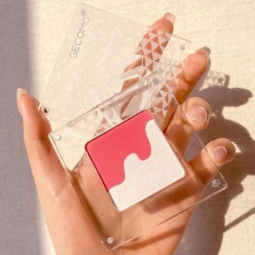 2 Colors Blush Peach Pallete Face Blush Mineral Pigment Palette Cream Shining Blusher Face Red Shadow Cosmestics Powder