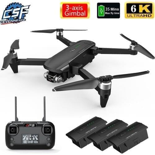 2021 New CSF100 6K HD Camera Drone 3-axis Gimbal 35 Mins Flight Time Drone Brushless Aerial Photography GPS WIFI FPV