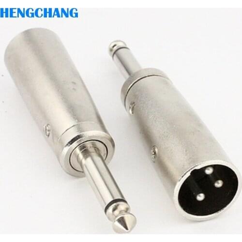 2pin 6.35mm plug to 3pin XLR adapter 6.5mm to XLR male 1pcs