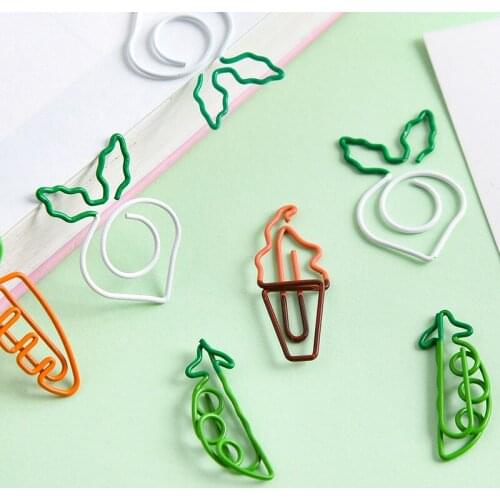 3PCS/Pack Kawaii Cute Carrot Clips Bookmark Metal Paper Clip For Message Ticket File School Office Supplies Stationery sl1758
