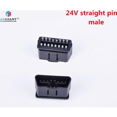 AZGIANT 1PCS OBD II OBD2 L Type 16 Pin Male Auto Car Connector Cable Wire Sockets Connector Plug