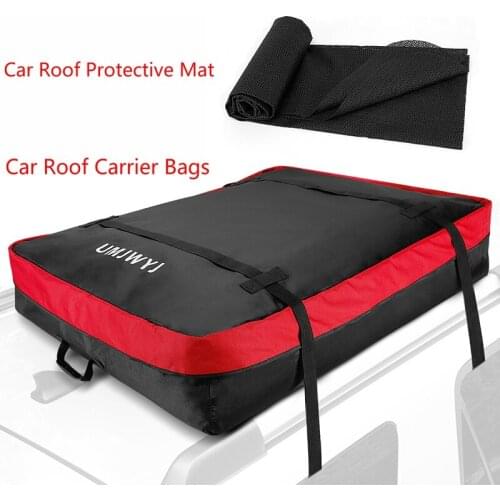 Car Roof Cargo Bag, SUV Travel Storage Luggage Bag with Anti Slip Mat, 600D PVC Fabric Waterproof Roof Top Carrier Bag