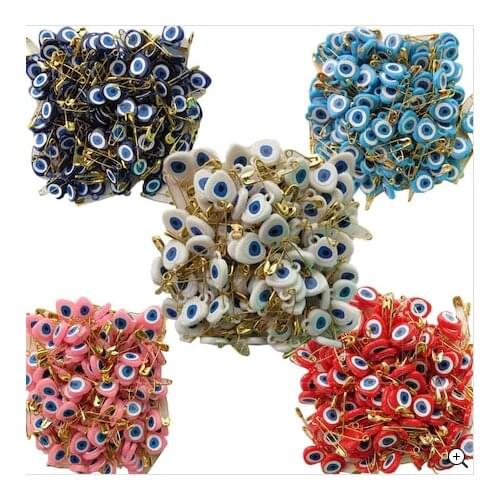 200 Units Evil Eye Designed Safety Pin