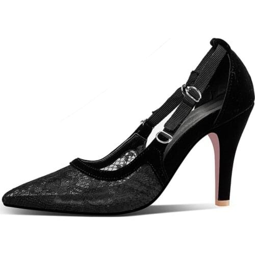 BLXQPY super Big Size 28-54 shoes women sandals Sexy Fashion high heels 9.5CM sandals sapato feminino summer style shoes 19-S