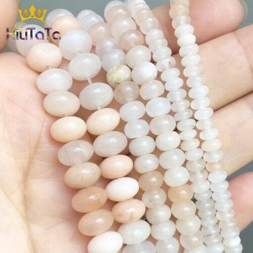 Natural Pink Aventurine Rondelle Stone Beads Round Loose Spacer Beads For Jewelry Making Bracelet Charms Accessories 15" 4/6/8mm