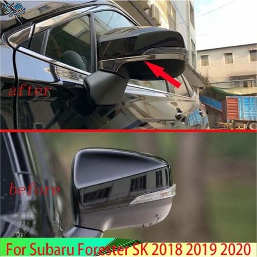 For Subaru Forester SK 2018 2019 Decorate Accessories Stainless Steel Side Mirror Rear View Wing Chrome Cover Trim