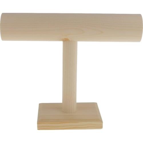 Wooden T Bar Headband Holder Bracelet Watch Anklet Jewelry Display Stand Rack