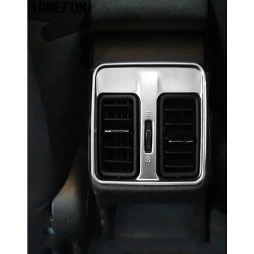 For Honda City 2014 2015 2016 ABS Chrome Rear Air Vent Trim Rear Air Outlet Protection Stickers Interior Accessories 1piece