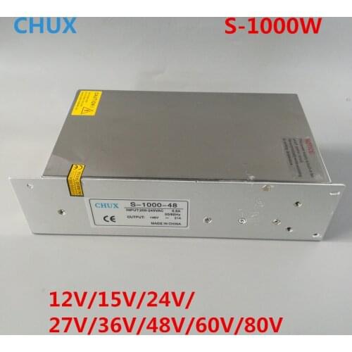 80V 60V Switching Power Supply 1000W 12V 15V 24V 27V 36V 48V Single Output ac dc converter for Led Strip,AC110V/220V Transformer