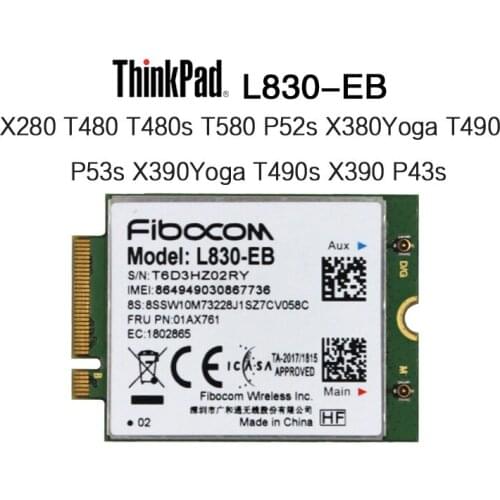 L830-EB Fibocom 01AX761 4G wireless module/WWAN Card for THINKPAD Yoga X380/T480S/T480/X280/T580/L580/L480/P43s/P52S/X390/T490