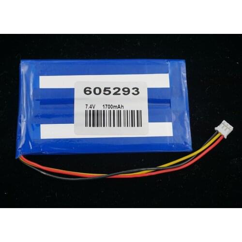 XINJ 7.4V 1700mAh 3Pin 2.0mm Plug Li Lithium Polymer Battery Lipo Cell 605293 For E-Book MID ipod Portable DVD Tablet PC DIY