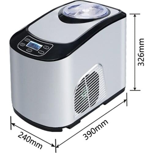 ICM-16A Ice Cream Machine 1.5L Fully Automatic Compressor Fast Home Milk Tea Shop Commercial Small Mini Ice Cream Machine