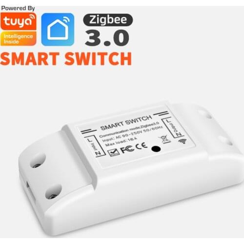 Tuya Zigbee 3.0 On/Off Controller 16A 4000W Smart Switch APP Remote Control Smart Home Module with Google Home and Alexa