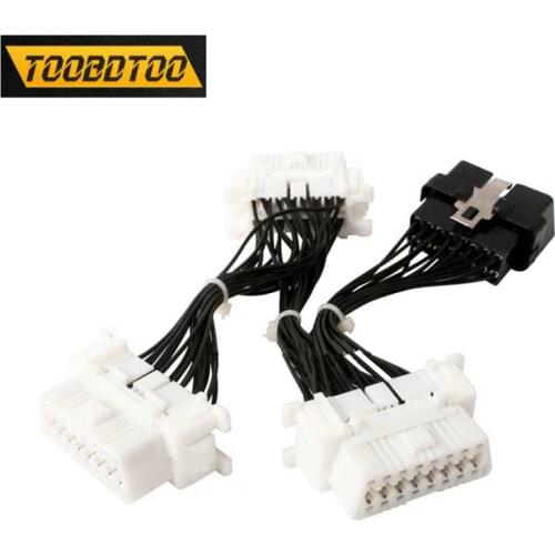 OBD2 16Pin One Male to Three Female Connector Electronic Wire Diagnostic Standard Interface OBD OBD2 Splitter Extension Cable
