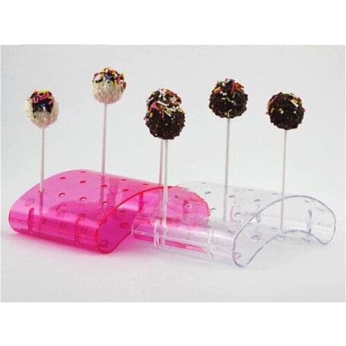 12 Holes Cake Lollipop Stand DIY Baking Tools Display Holder Arc Shaped Plastic Display Bakeware Cake Kitchen Gadgets
