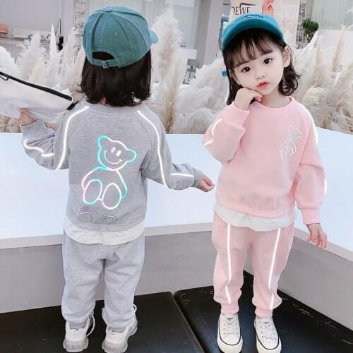 Casual Spring Autumn Children Clothes Baby Girls Blouse + Dress Kids Teenagers Tracksuit Sport Suits Outwear High Quality