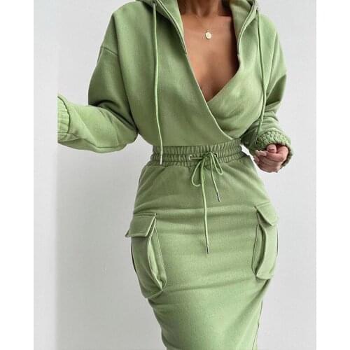 Autumn Women Fashion Slim Two Peice Set Casual O-Neck Top And Skirt Suit Spring Long Sleeved Elegant Striped Print Female Outfit