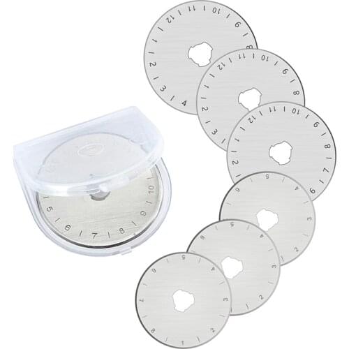 LMDZ 5PCS Circular Rotary Cutter Replacement Spare Safety Blades Hand Held Refill Fabric Leather Craft Steel Quilting cutters