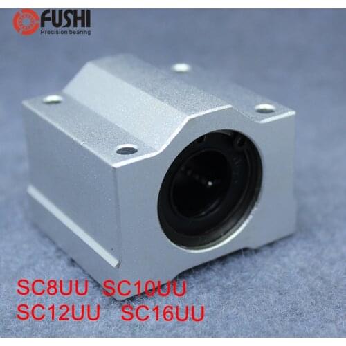 SC8UU SC10UU SC12UU SC16UU Linear Motion Ball Bearings Slide Block Bushing Linear Shaft Guide Rail SCS8UU SCS10UU SCS12UU SCS16U