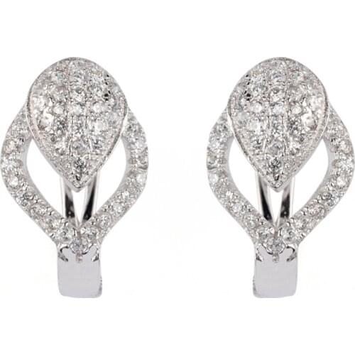 SHUNXUNZE Luxury Markdown sale Bohemia Engagement Earrings For Women Explosion models White Cubic Zirconia Rhodium Plated R3235