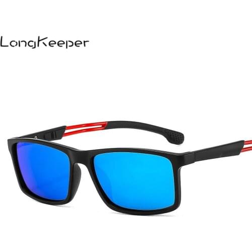 LongKeeper Polarized Sunglasses Men Women Classic Square Driving Sun Glasses Male Fashion Black Shades UV400 Gafas De Sol
