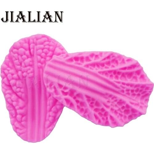 Cake pop recipe Chinese Cabbage Texture leaves leaf Flowers Silicone Mold Fondant decorating tools Kitchenware Bakeware T0817