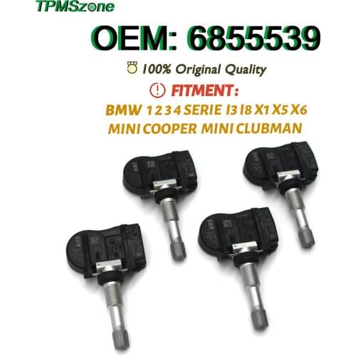 TPMS Car Tire Air Sensor 6855539 Tire Pressure Monitoring System 433Mhz for BMW 1 2 3 4 SERIE I3 I8 X1 X5 X6 MINI COOPER CLUBMAN