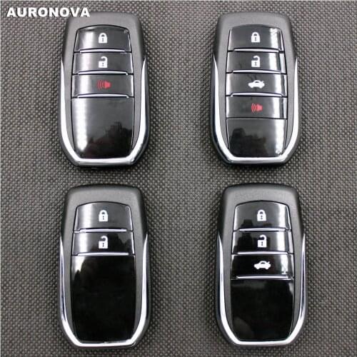 AURONOVA New Replace Keyless Smart Shell for Toyota Fortuner Prado Highlander Camry Rav4 Crown Remote Car Key Case Cover