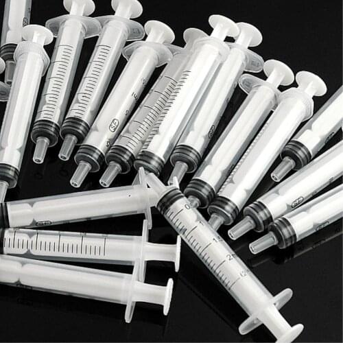 WITUSE Cheap! Small Measuring Nutrient Syringe Plastic Disposable Sampler 2.5mL Hydroponics Analyze Disposable Inject Ink Cubs
