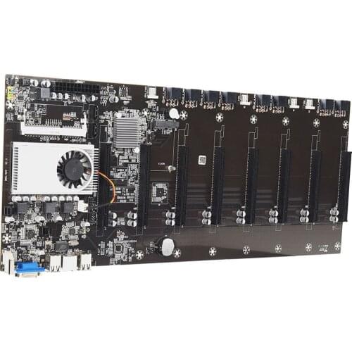 1037U CPU HM77 Chipset VGA HDMI-Compatiable 8-GPU motherboards for miner PCI-E 16X Cryptocurrency Mining Motherboard