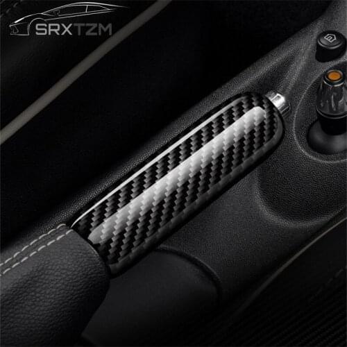 For Mini Cooper R55 R56 R57 R58 R59 R50 R53 Accessories Universal Carbon Fiber Car Handbrake Grips Cover Interior Trim